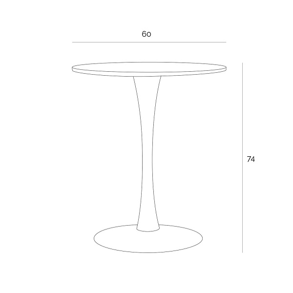 Stół Simplet Skinny White 60cm - Simplet